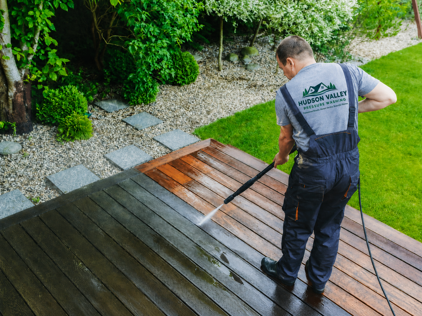 Hudson Valley Pressure Washing deck cleaning service